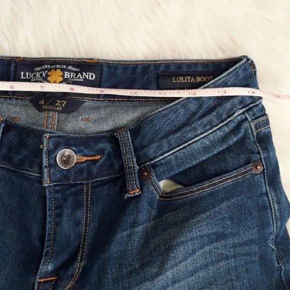 Lucky Brand Lolita Boot Blue jeans 4/27 - Picture 7 of 8
